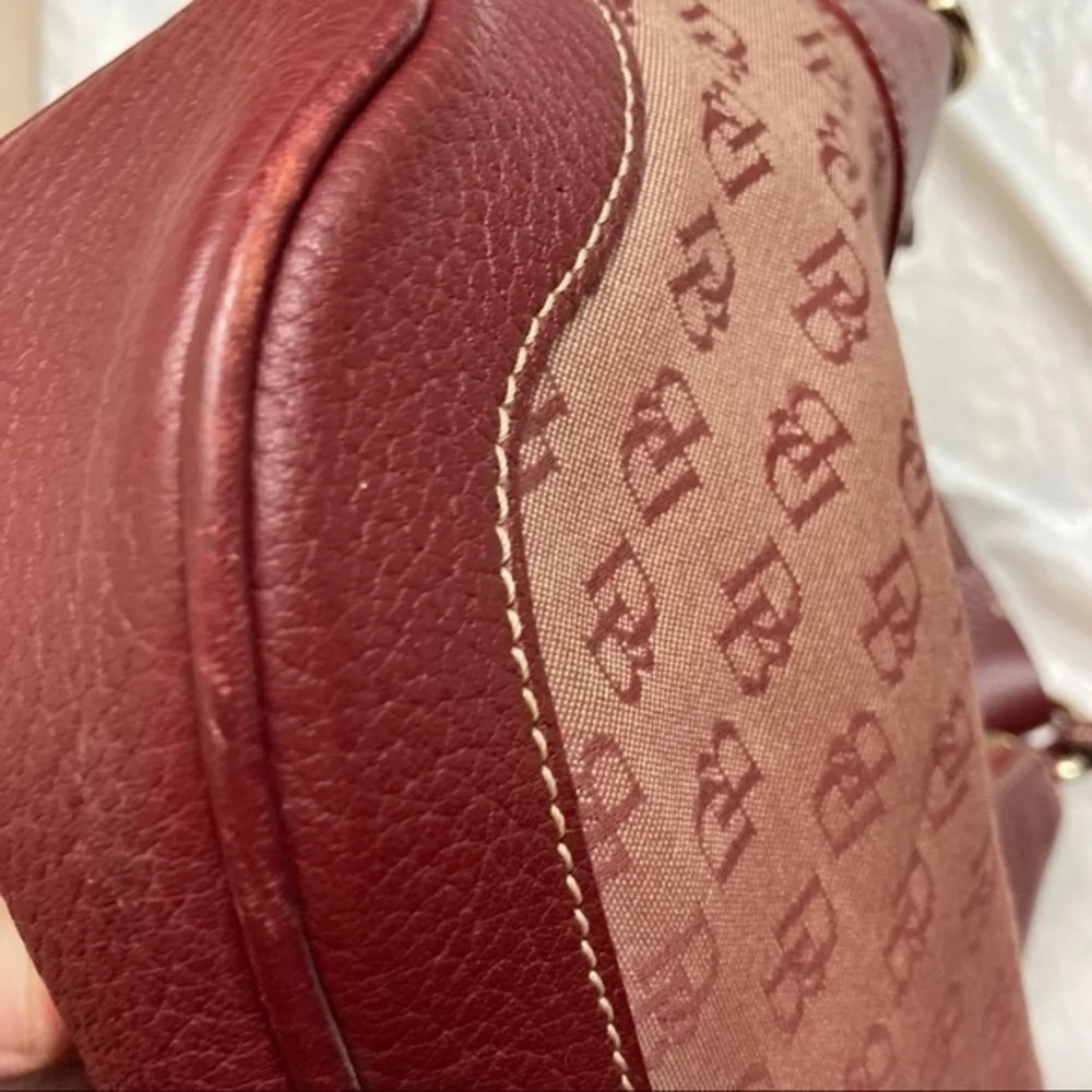 Dooney and Bourke red signature db hobo bag